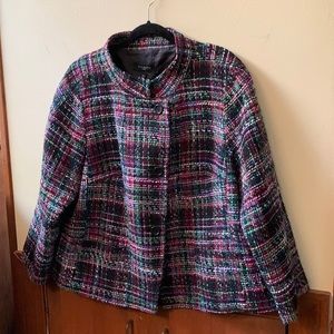 Cropped wool nubby jacket - Talbots